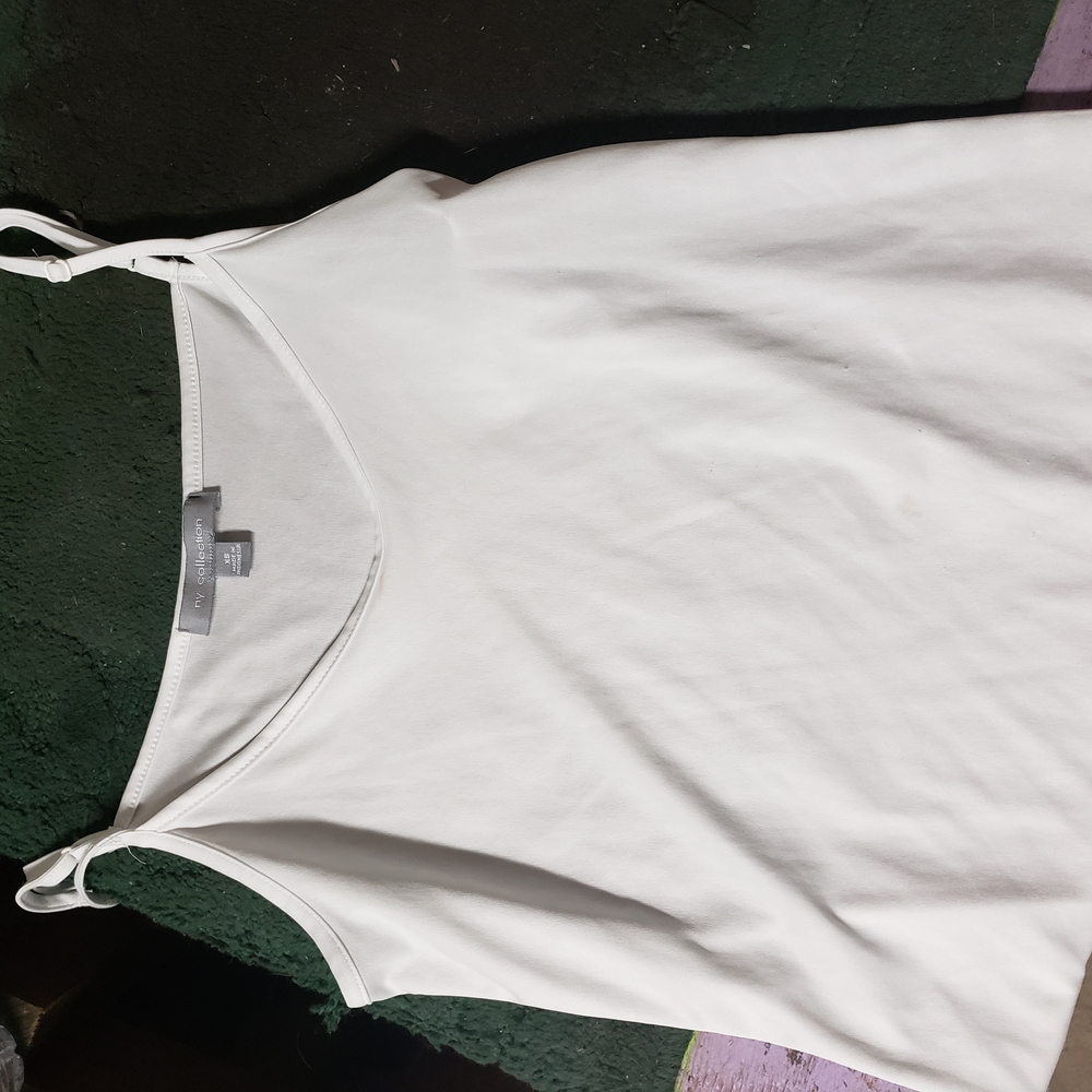 NY Collection White Sleeveless Camisole Top